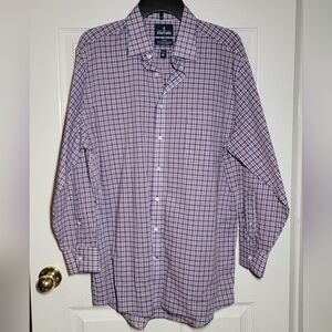 Men's Stafford Travel Plaid Long Sleeve Shirt